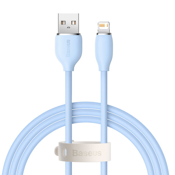 Baseus kabel, przewód USB Lightning 2,4A długość 1,2 m Jelly Liquid Silica Gel niebieski CAGD000003