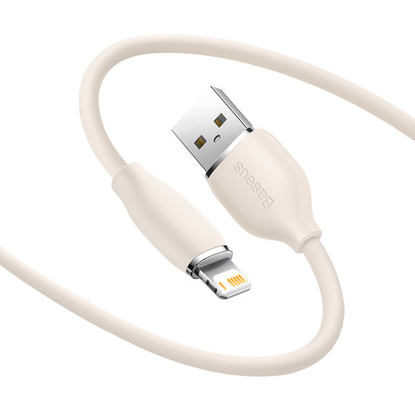 Baseus kabel, przewód USB Lightning 2,4A długość 2 m Jelly Liquid Silica Gel różowy CAGD000104