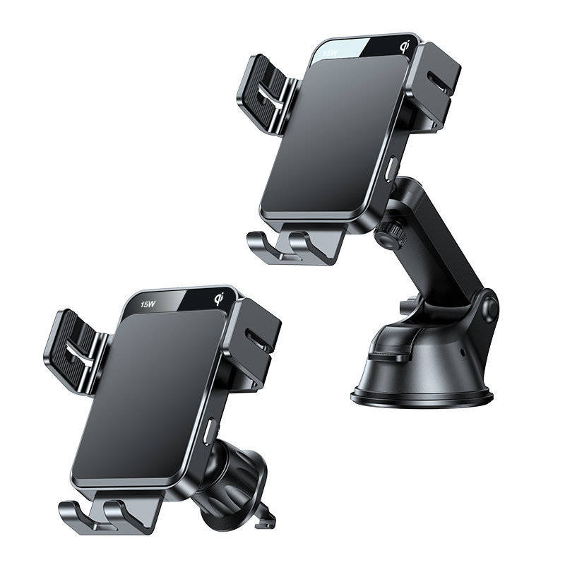 Joyroom UCHWYT SAMOCHODOWY JOYROOM JR-ZS219 CAR MOUNT WIRELESS CHARGER SET 15W BLACK 3251