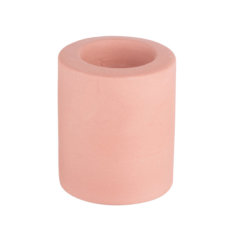 Świecznik ceramiczny, ALTOMDESIGN, ceglasty, 6,5x6,5x8 cm