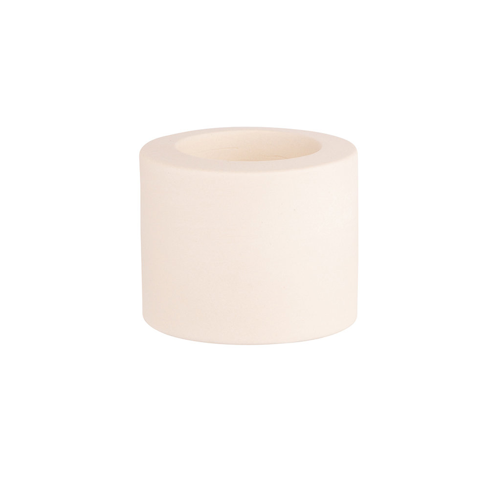 Świecznik ceramiczny, ALTOMDESIGN, kremowy, 6,5x6,5x5,5 cm