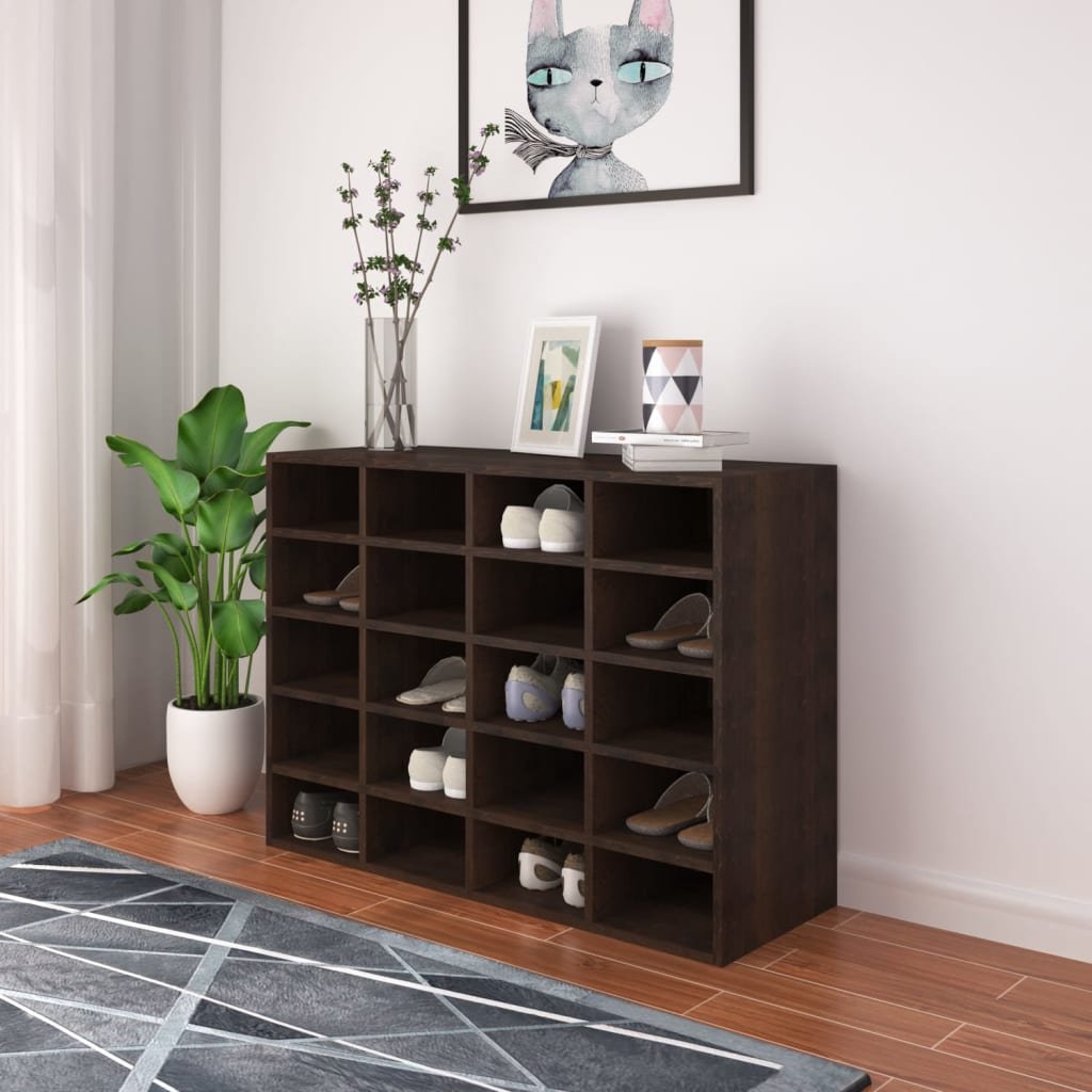 vidaXL Szafka na buty, płyta wiórowa, 92x30x67,5 cm, przydymiony dąb