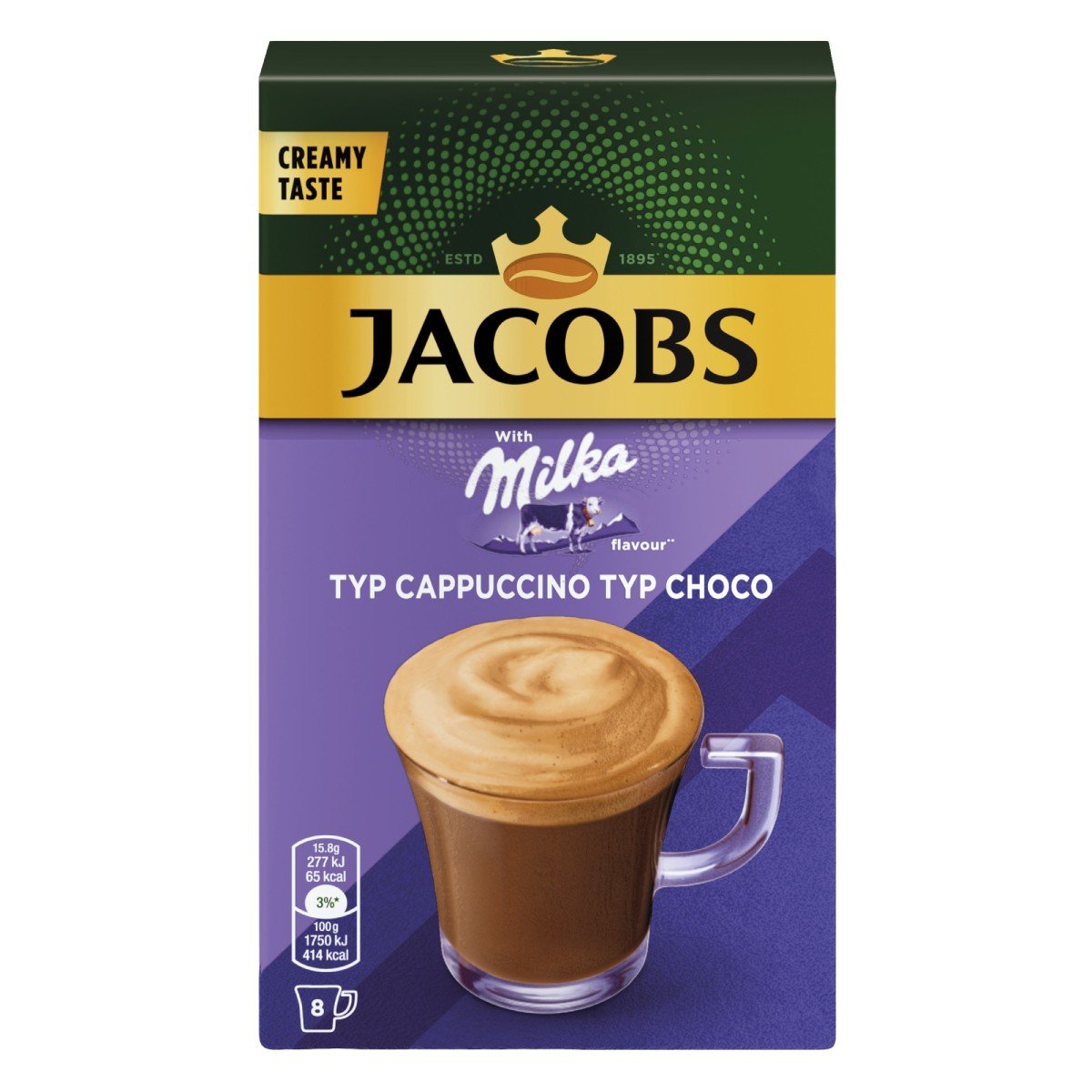 Jacobs KRAFT Milka Cappuccino Choco 8x15,8g Display JAC.MILK.CAP.8X15.8G