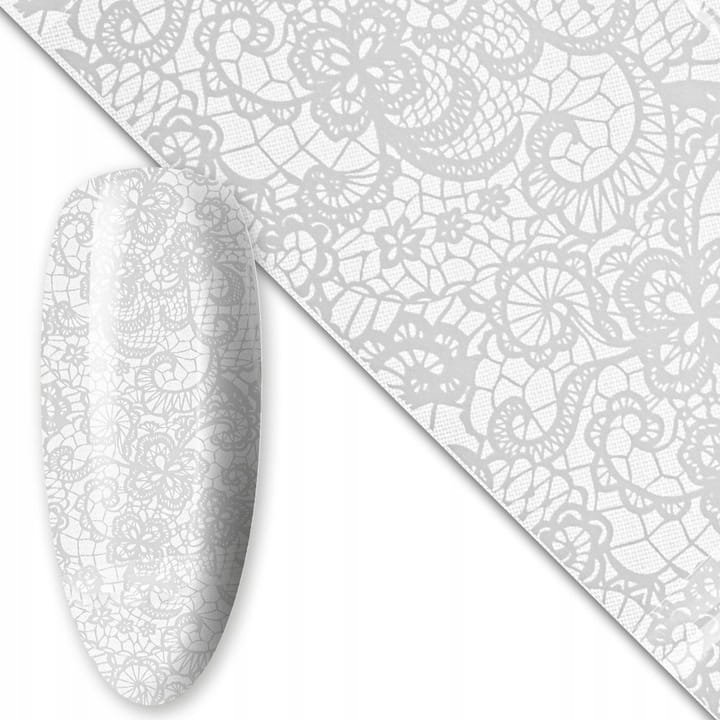 Folia transferowa do paznokci 80 cm White Nr 8