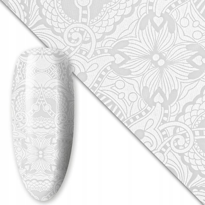Folia transferowa do paznokci 80 cm White Nr 16