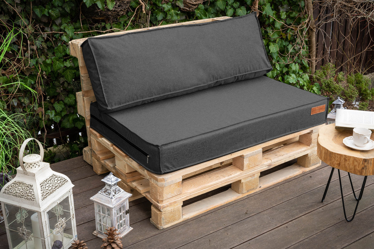 PODUSZKI poduchy OGRODOWE na euro palety 120x40x15 ZESTAW