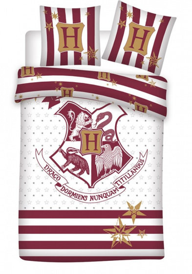 poszwa na kołdrę Harry Potter 140 x 200 cm bawełna biały/czerwony