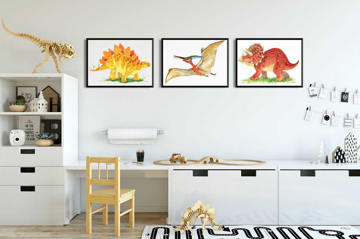 Plakaty z dinozaurami Dino Park Poziom format A3