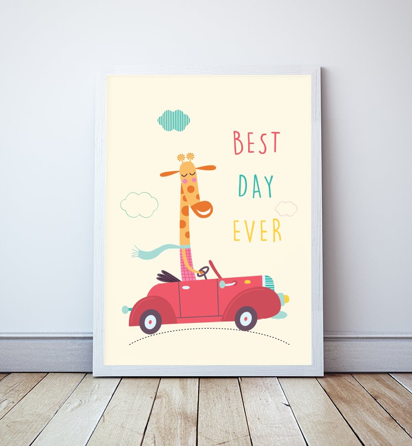 Plakat Autka, ŻYRAFA format A3