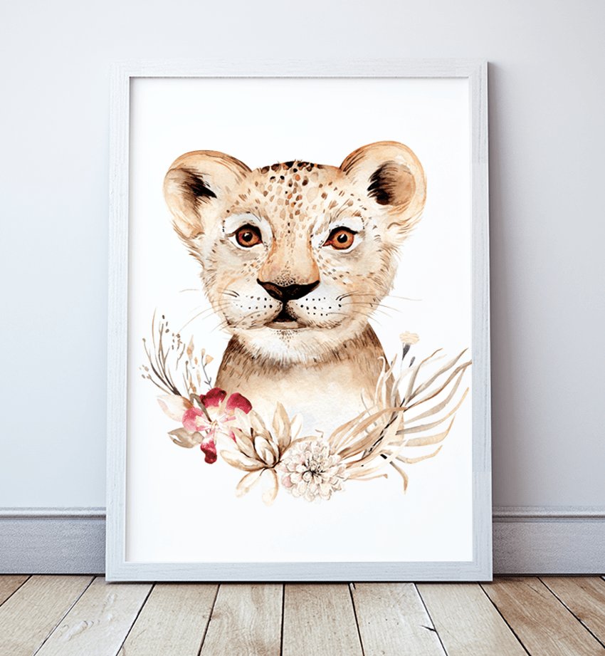 Plakat Safari, Lew format A3