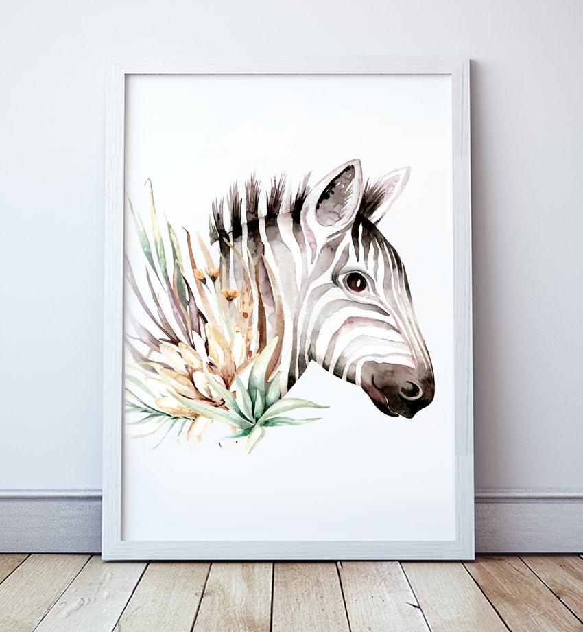 Plakat Safari, Zebra format A3