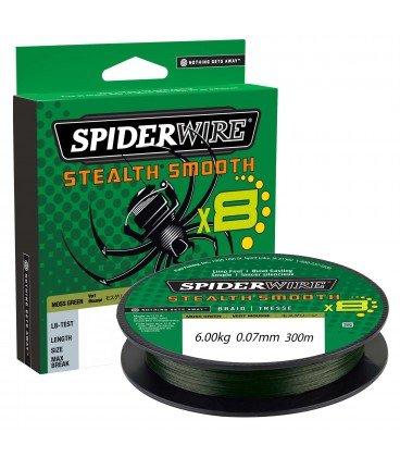 Plecionki Spiderwire Stealth Smooth 8 Green 300m 0,07 mm