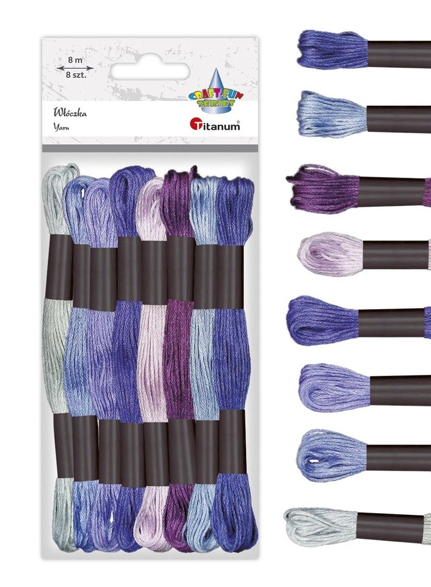 Mulina tonacja fioletowa 8 szt 8m Titanum Craft-Fun Series