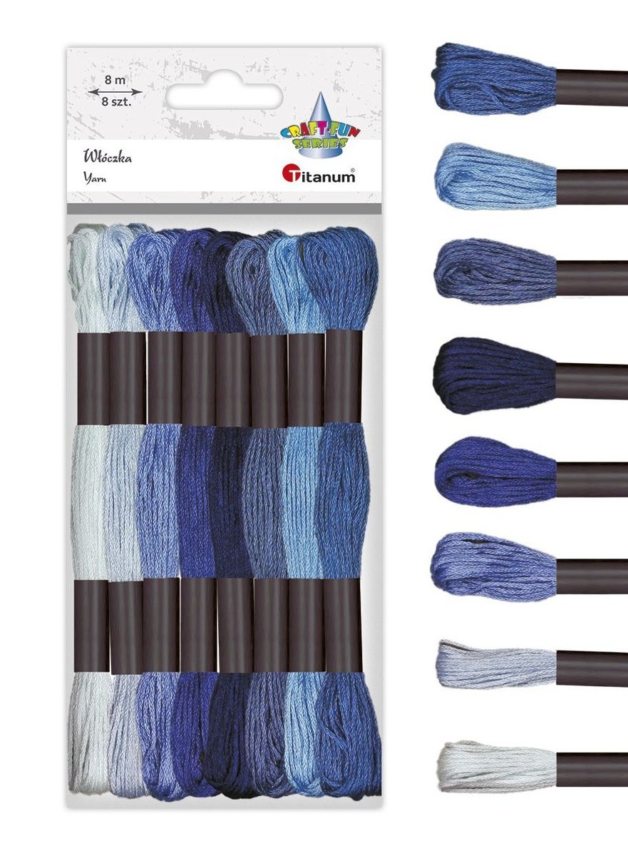 Mulina tonacja niebieska 8 szt 8m Titanum Craft-Fun Series