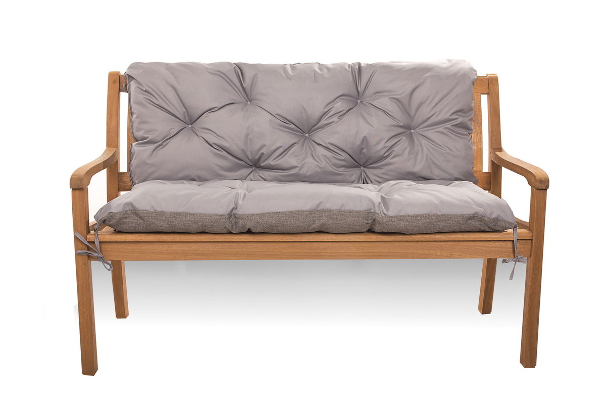 Poduszka na ławkę ogrodową 100 x 60 x 50 cm, Poduszka na huśtawkę, Poduszka na sofę, Szara