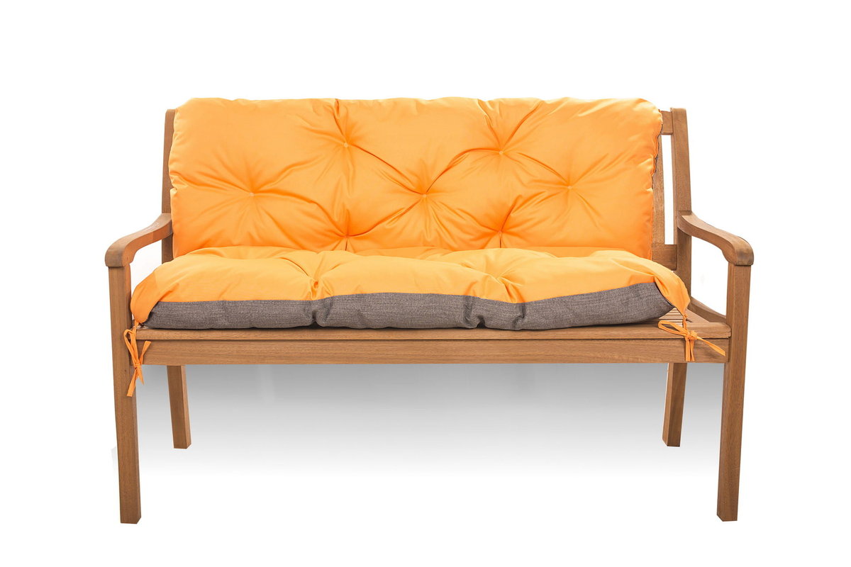 Poduszka na ławkę ogrodową 100 x 60 x 50 cm, Poduszka na huśtawkę, Poduszka na sofę, Pomarańczowa