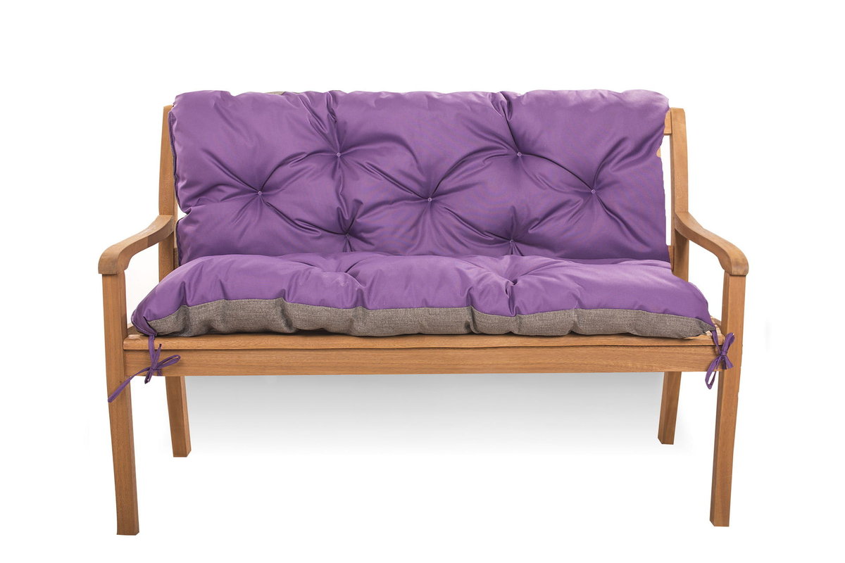 Poduszka na ławkę ogrodową 100 x 60 x 50 cm, Poduszka na huśtawkę, Poduszka na sofę, Fioletowa