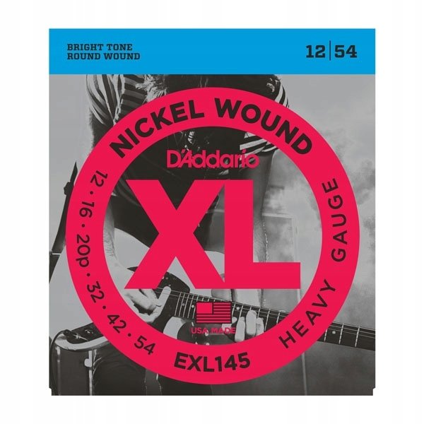 DAddario struny do gitary elektrycznej XL Electric Nickel Wound EXL145 .12- .54