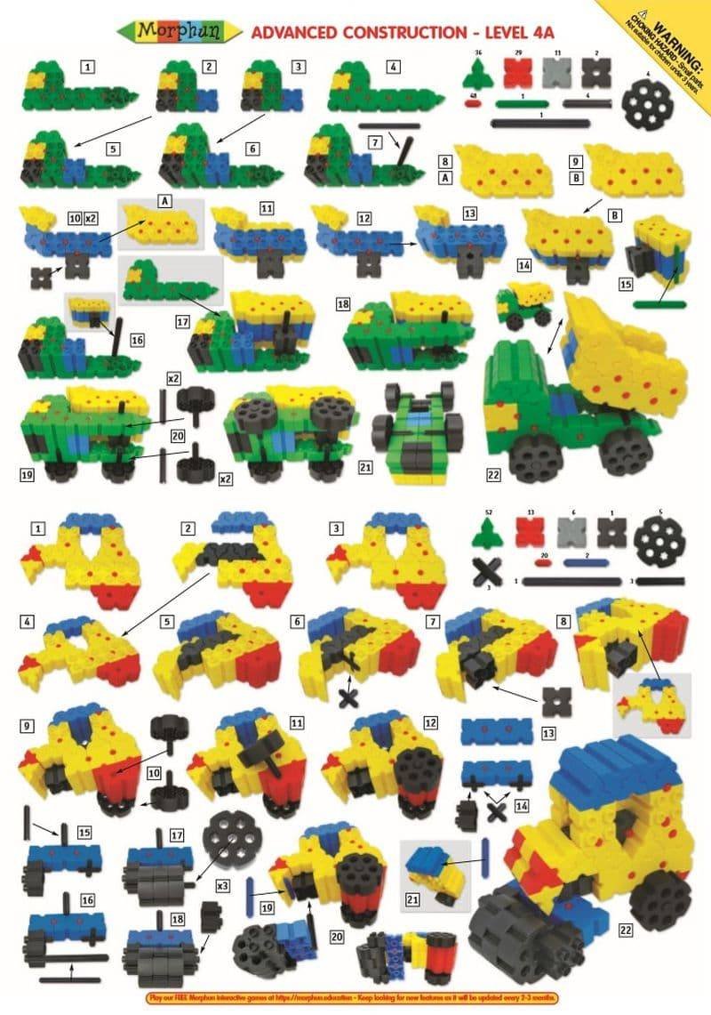 Morphun Advanced 1200 el. + Instrukcje 60str. A4 - Klocki konstrukcyjne