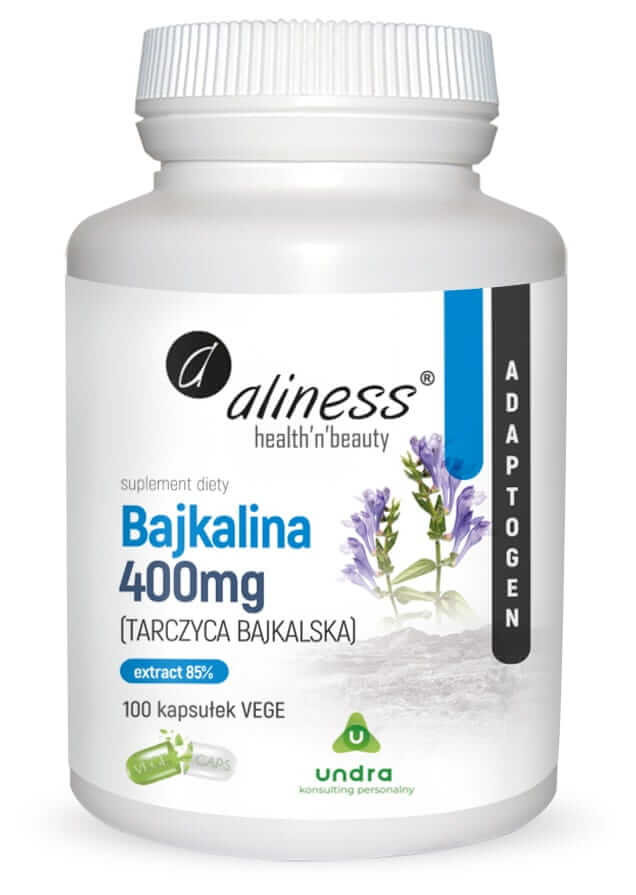 Aliness Bajkalina 400mg ( Tarczyca Bajkalska) 100 Vege caps. A657-74274