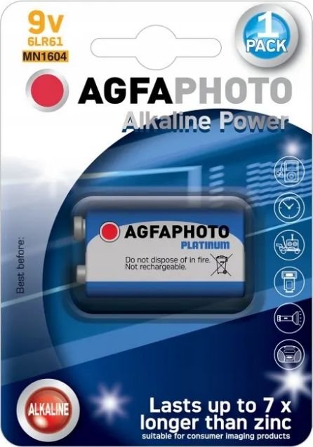 AgfaFoto baterie alkaliczne 6LR61 9V 1szt