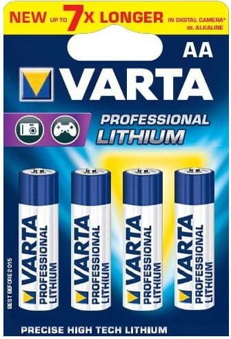 Varta Professional bateria litowa AA (1,5 V, 2900 mAh, 4 sztuki w blistrze) 4008496680528
