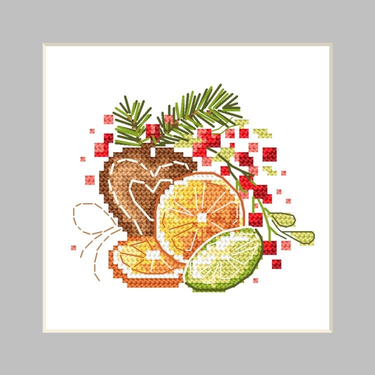 Haft krzyżykowy - Zestaw do haftu - Kartka z aromatem Świąt