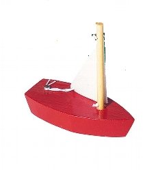Zabawka do wody Drewniana łódeczka do zabawy w wannie i na plaży goki - drewniana zabawka do kąpieli, zabawka dla 3 latka