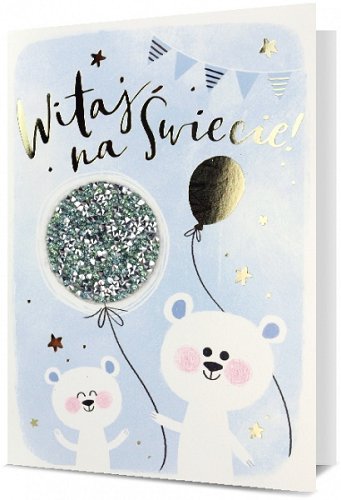 Kartka na Narodziny Syna pięknie zdobiona H2474