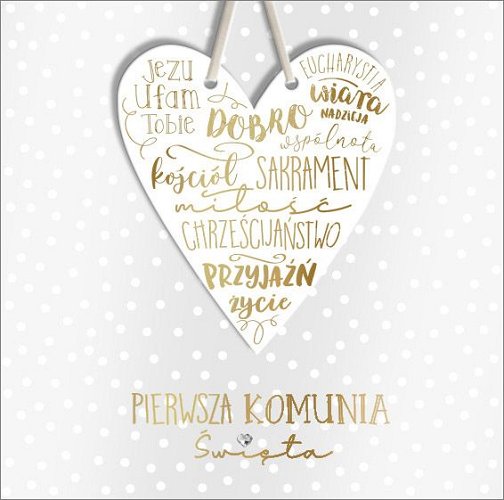 Kartka na Komunię pomysłowa KPE161