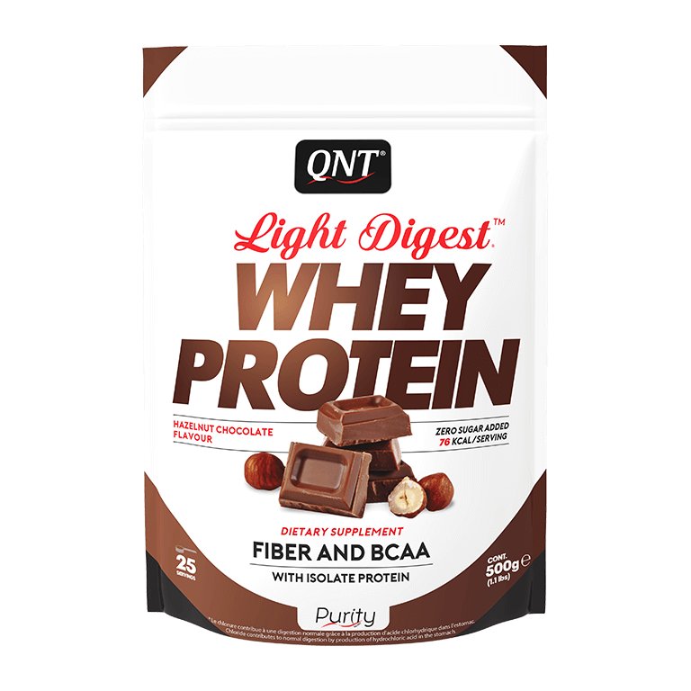 QNT - Light Digest Whey Protein - 500 g czekoladowo-orzechowy