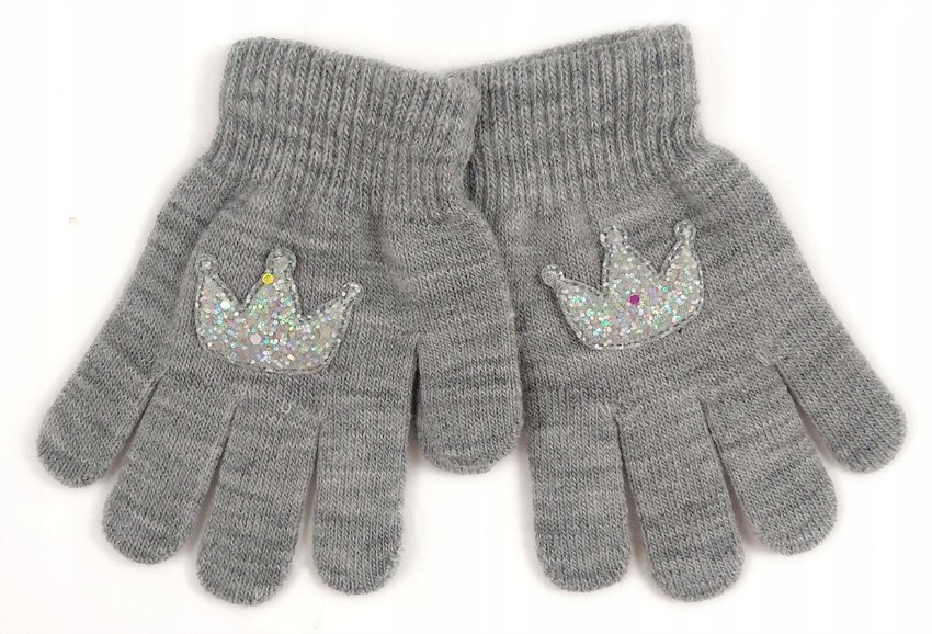 Yo! Rękawiczki 3D z koroną 5-palcowe 104 110 116