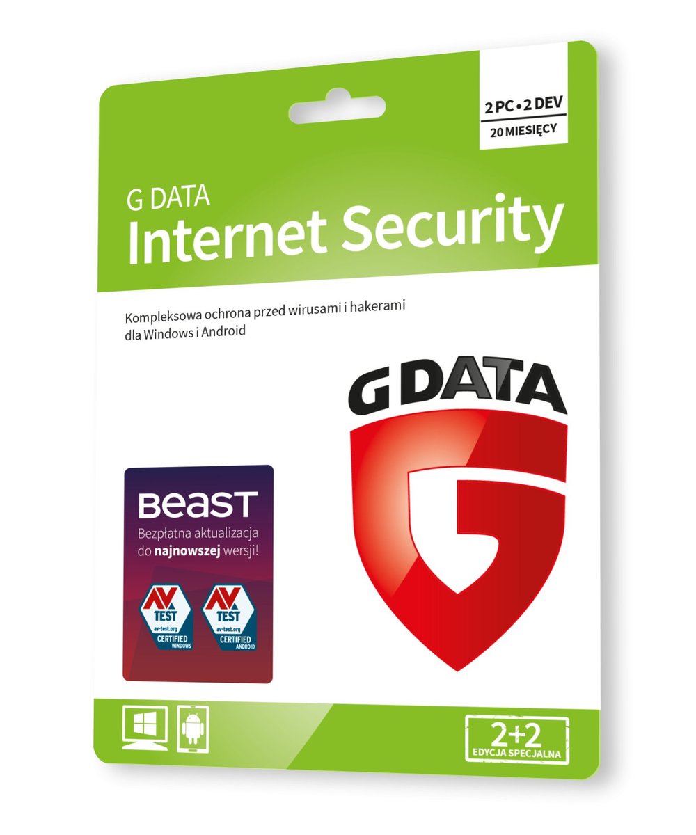 G Data Internet Security 2+2 20 MCY Karta