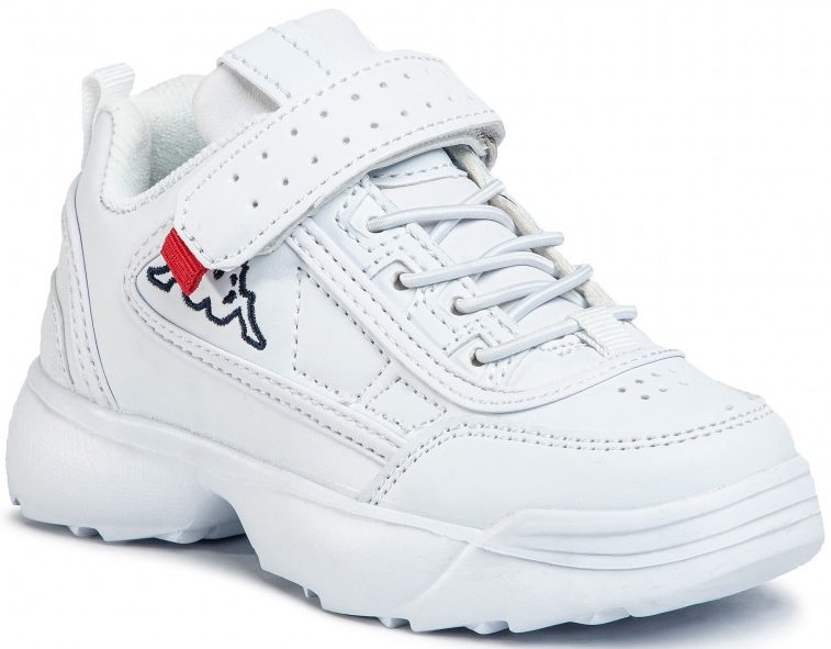 Kappa Rave NC K 260782K-1010 dziewczęce sneakersy białe