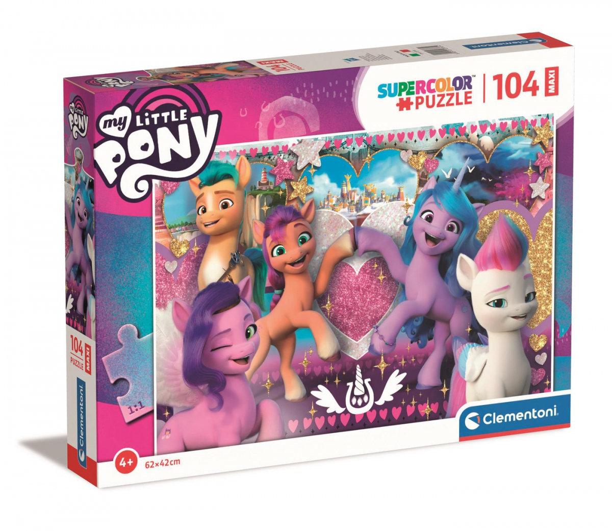 Puzzle 104 Maxi Super Kolor My Little Pony Nowa