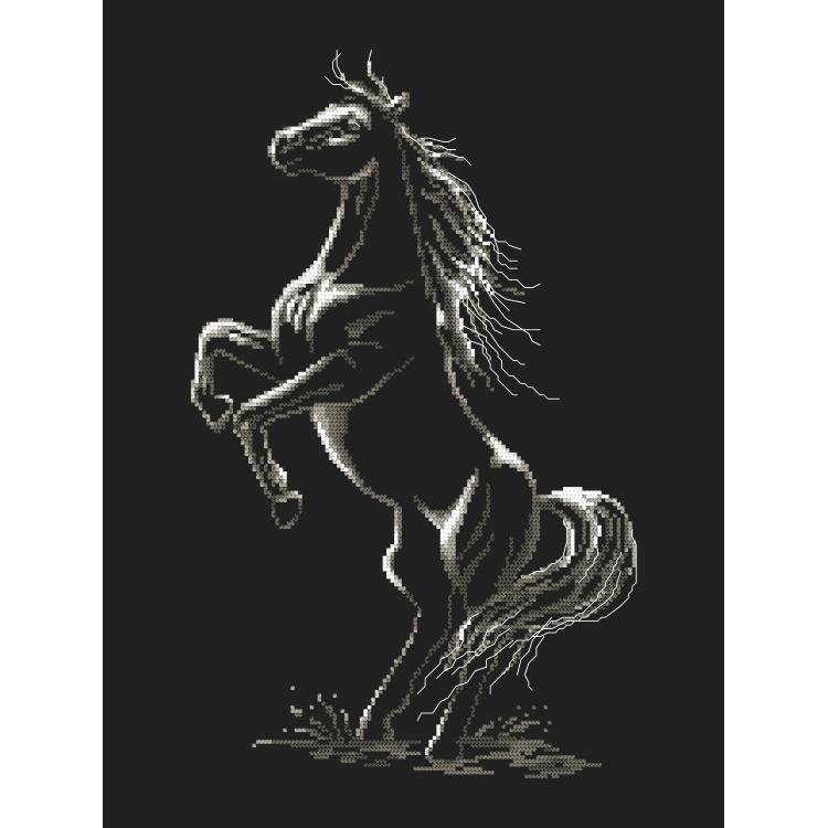 Haft krzyżykowy, Zestaw do haftu, Zaklęty koń