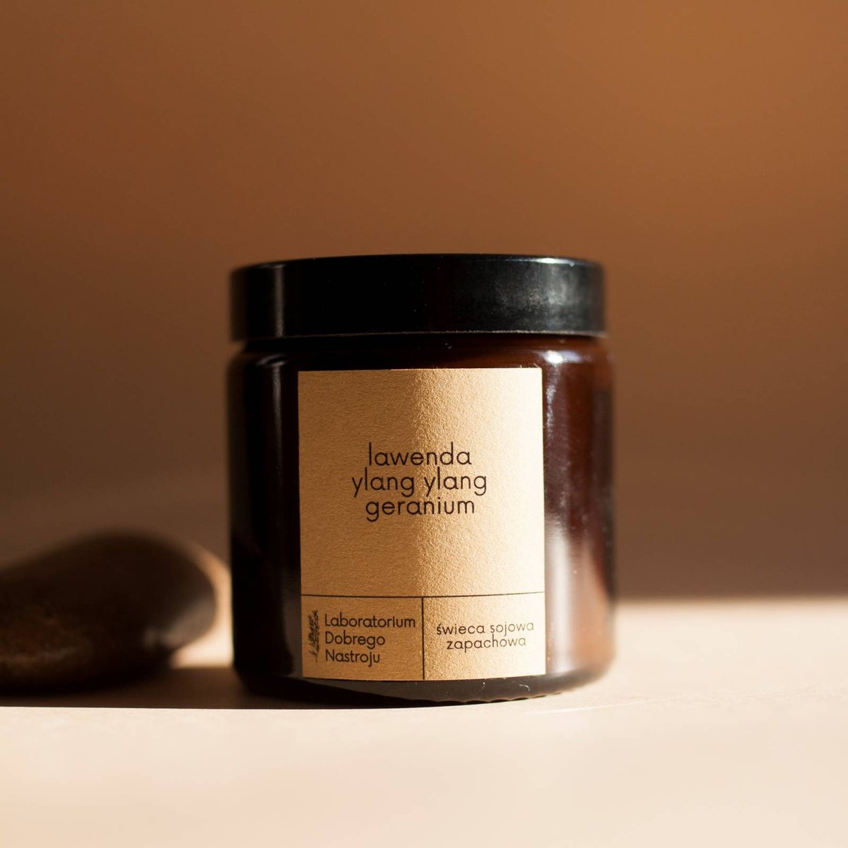 Laboratorium Dobrego Nastroju, Świeca Sojowa: Lawenda-Ylang Ylang-Geranium, 120 ml