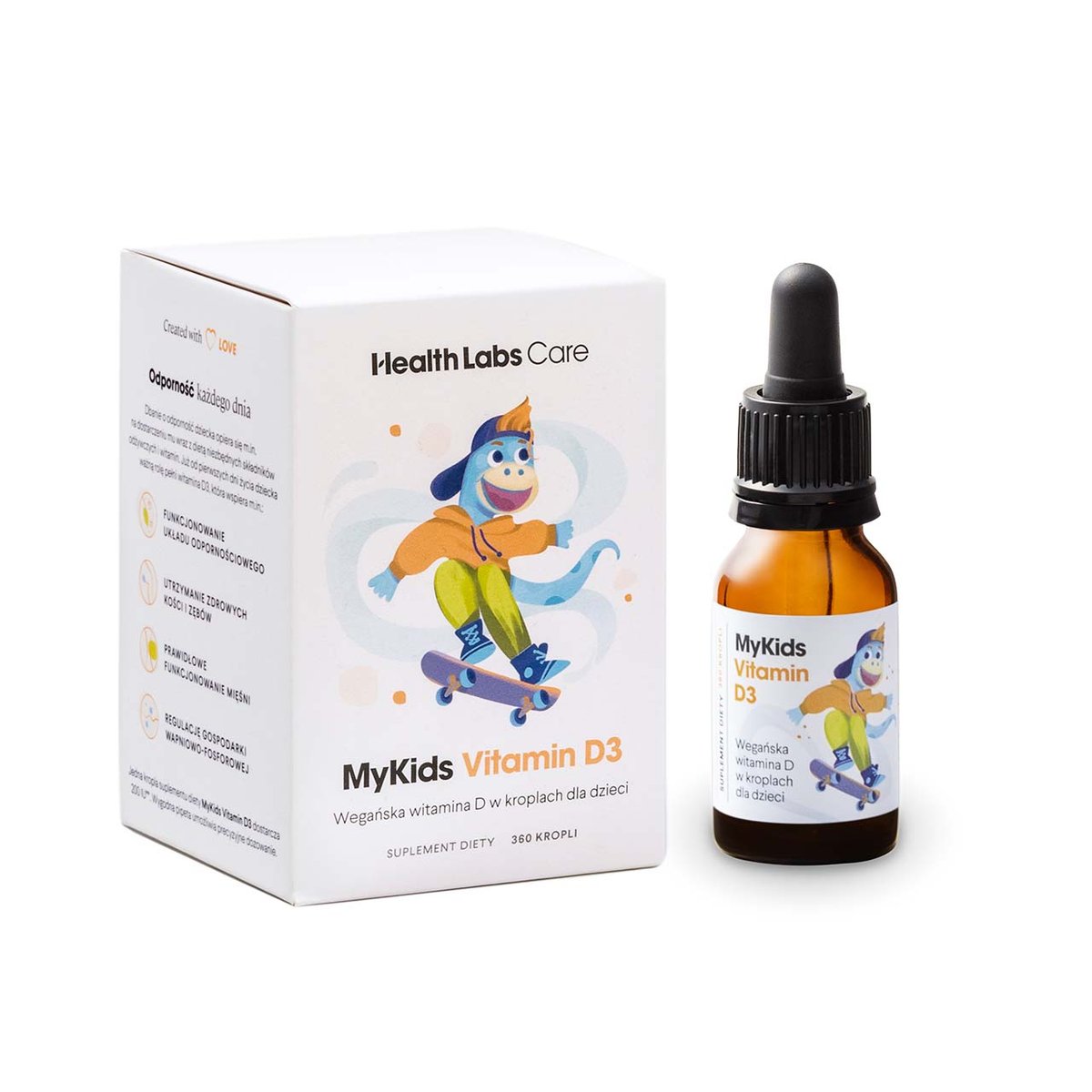 Health Labs Care Sp. z o.o. HEALTH LABS MyKids Vitamin D3 Na Wsparcie Układu Odpornościowego Dziecka - 9,7 ml