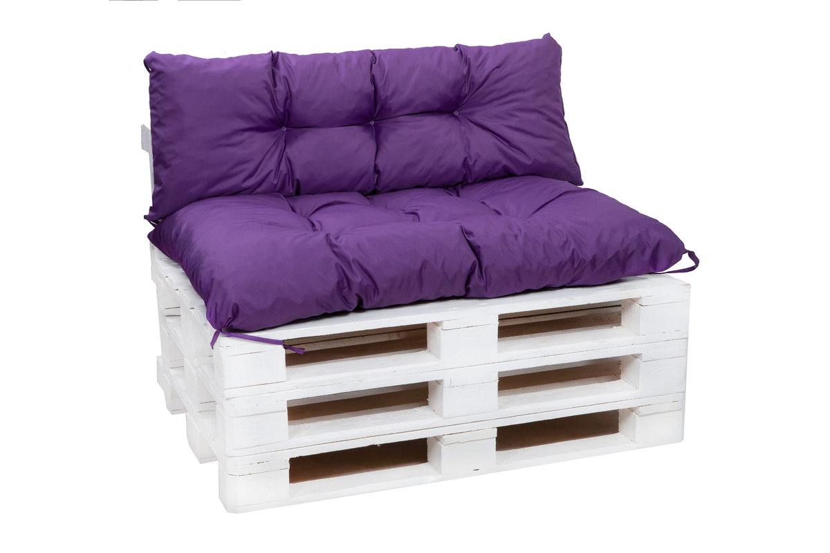 Poduszki na palety  120 x 80 siedzisko  i opacie 120x60 cm, Poduszki na palety wodoszczelne, Fioletowa