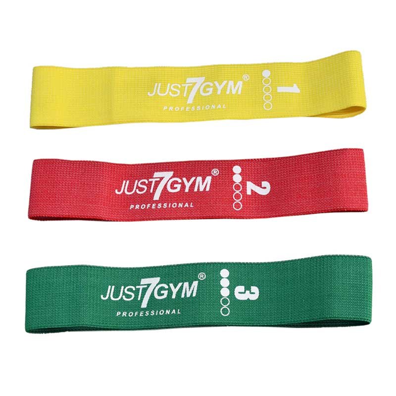 Just7Gym, zestaw gum materiałowych, Mini Band 5.0, 3 szt.