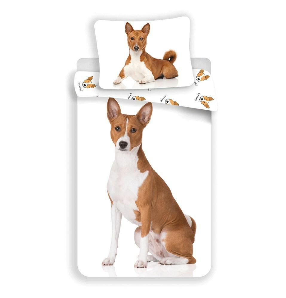 Jerry Fabrics Pościel Bawełniana Best Friends Basenji Pies 35883