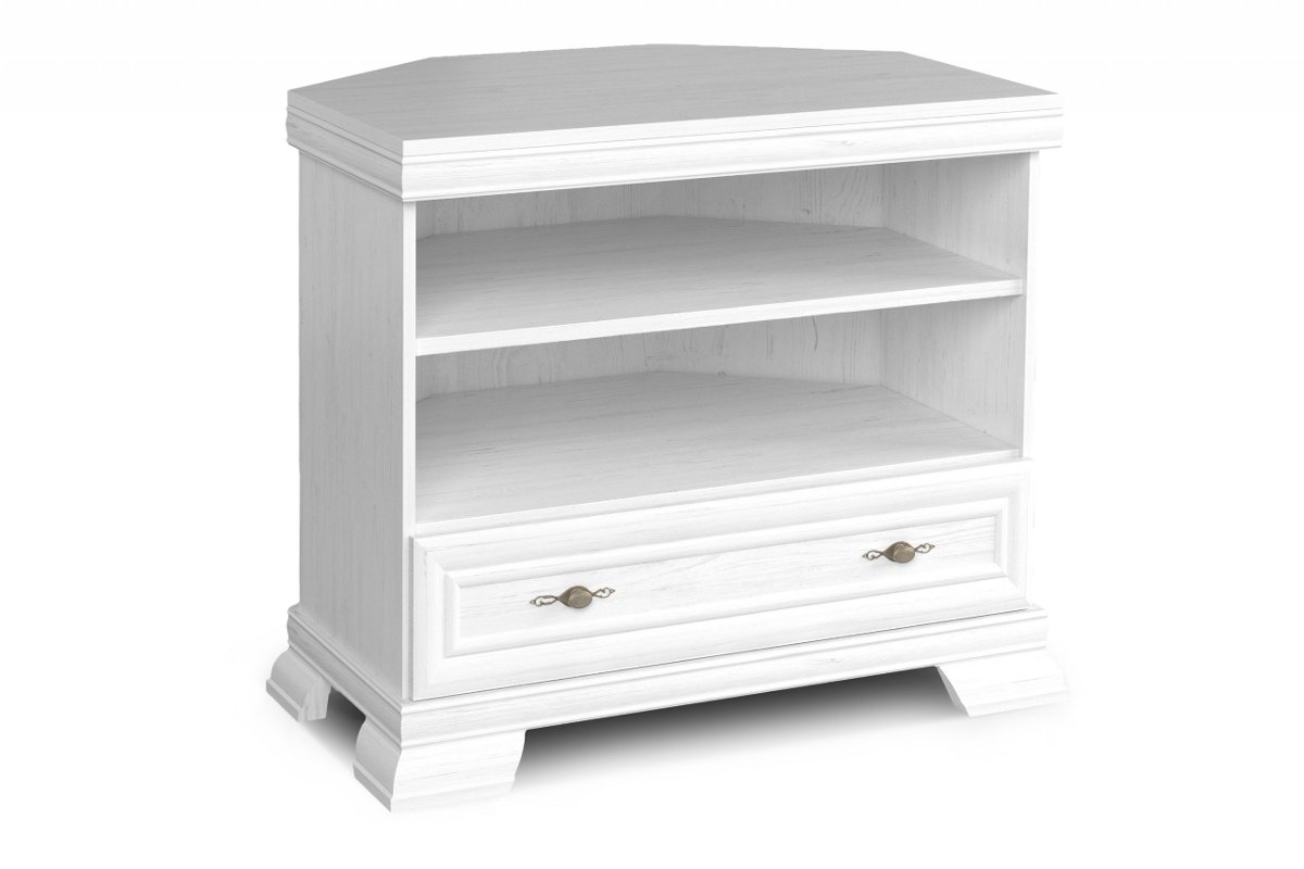 Szafka narożna RTV biała IMPERIO