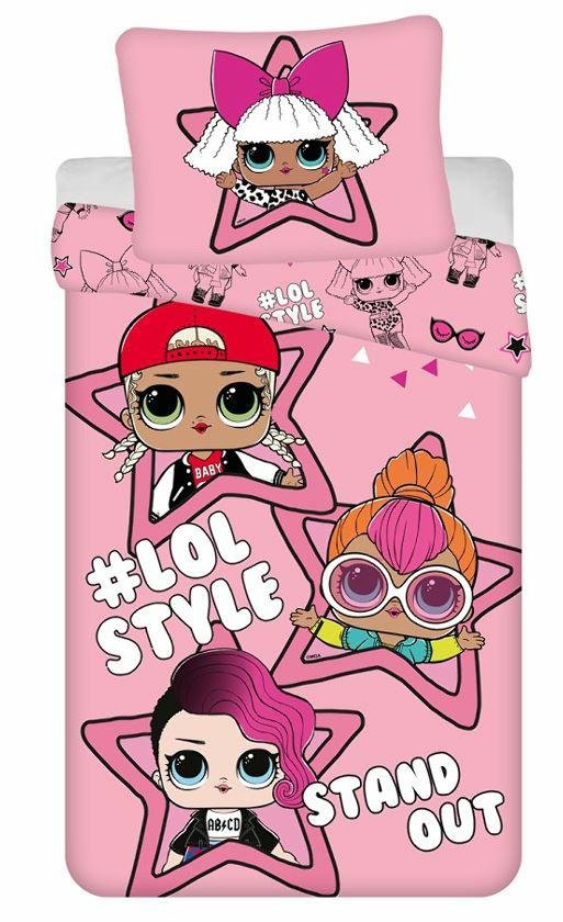 Dziecięca pościel bawełniana LOL 068, 140 x 200 cm, 70 x 90 cm