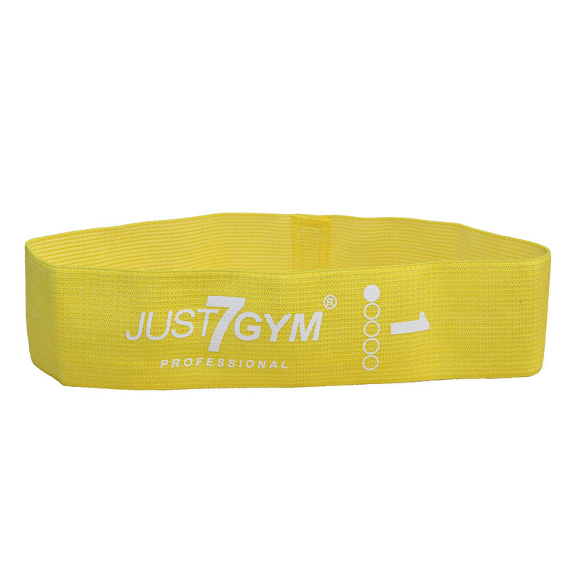 Just7Gym, guma materiałowa, Mini Band 5.0, żółta