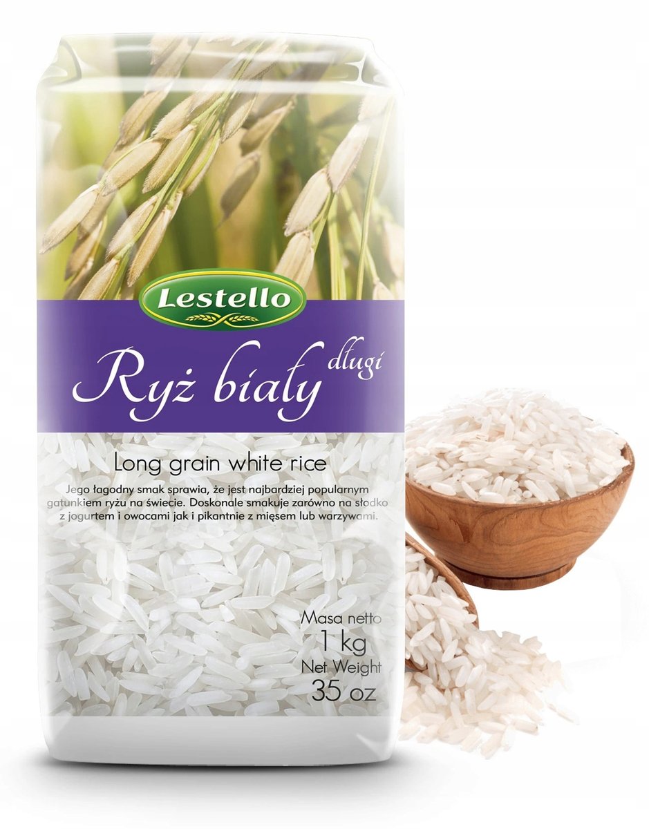 Lestello Ryż Biały Długoziarnisty 1kg
