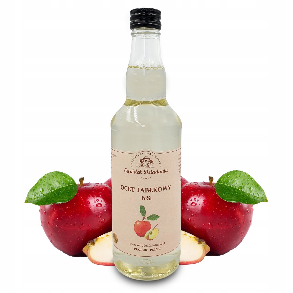 Ogródek Dziadunia Ocet Jabłkowy 6% 500ml