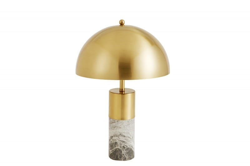 Interior INVICTA lampa stołowa BURLESQUE - złota, szary marmur 41404 [17450177]