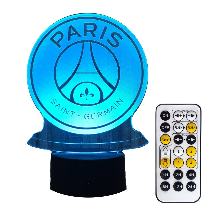 Lampka nocna 3D LED PSG Paris Saint-Germain PIŁKA NOŻNA