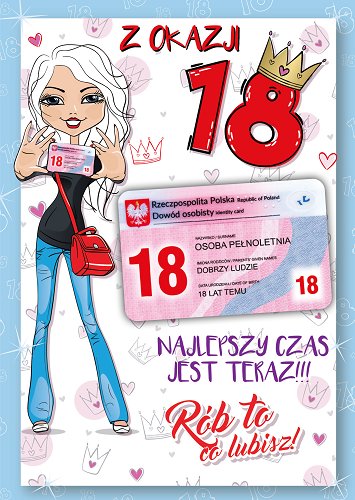 Kartka na 18 urodziny zabawna  Party17