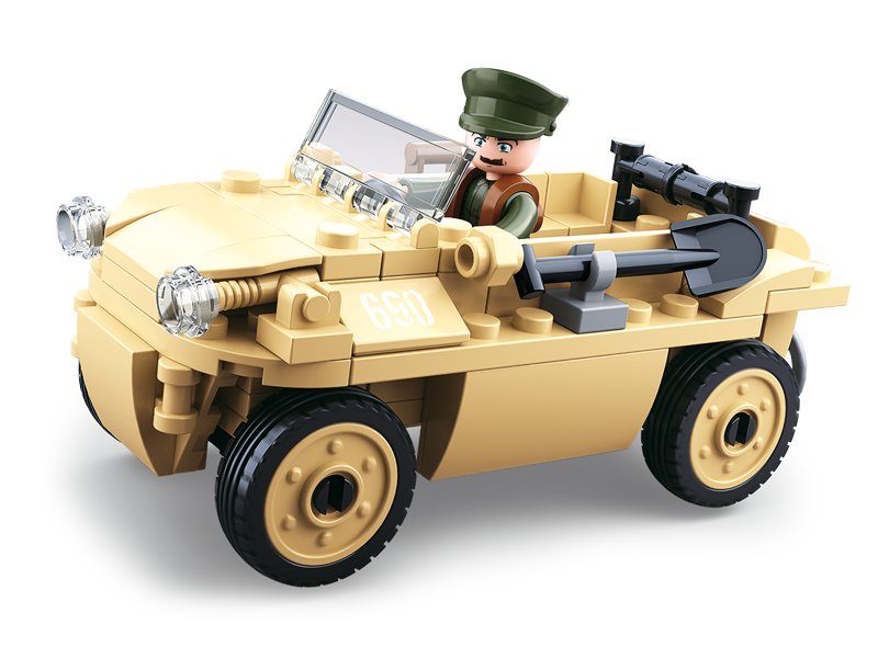 Sluban Klocki Amfibia Jeep Wojsko 103el.